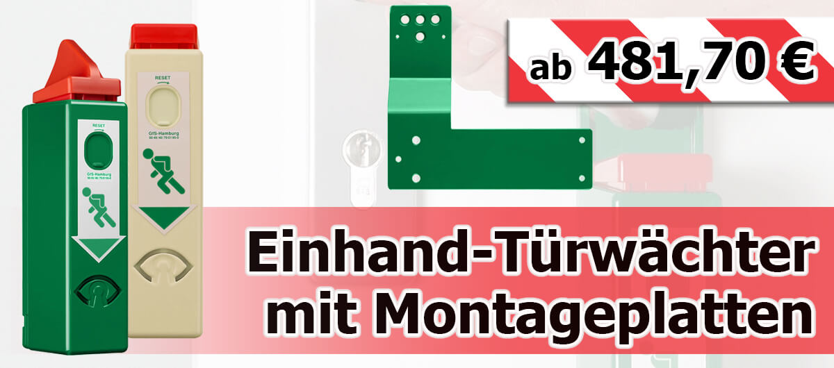 Einhand-Türwächter und Montageplatten